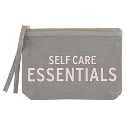 Grey Canvas Pouch - Self Care Essentials
